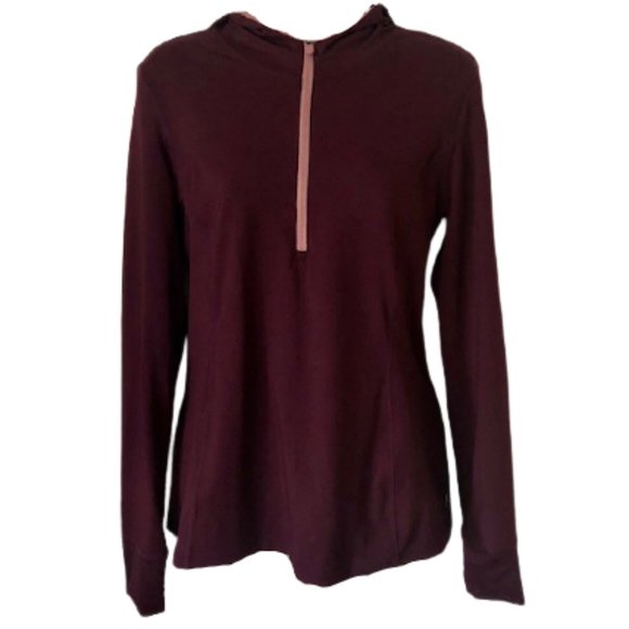 Fabletics Nara Half-Zip Hoodie - Burgundy - M - Picture 3 of 14